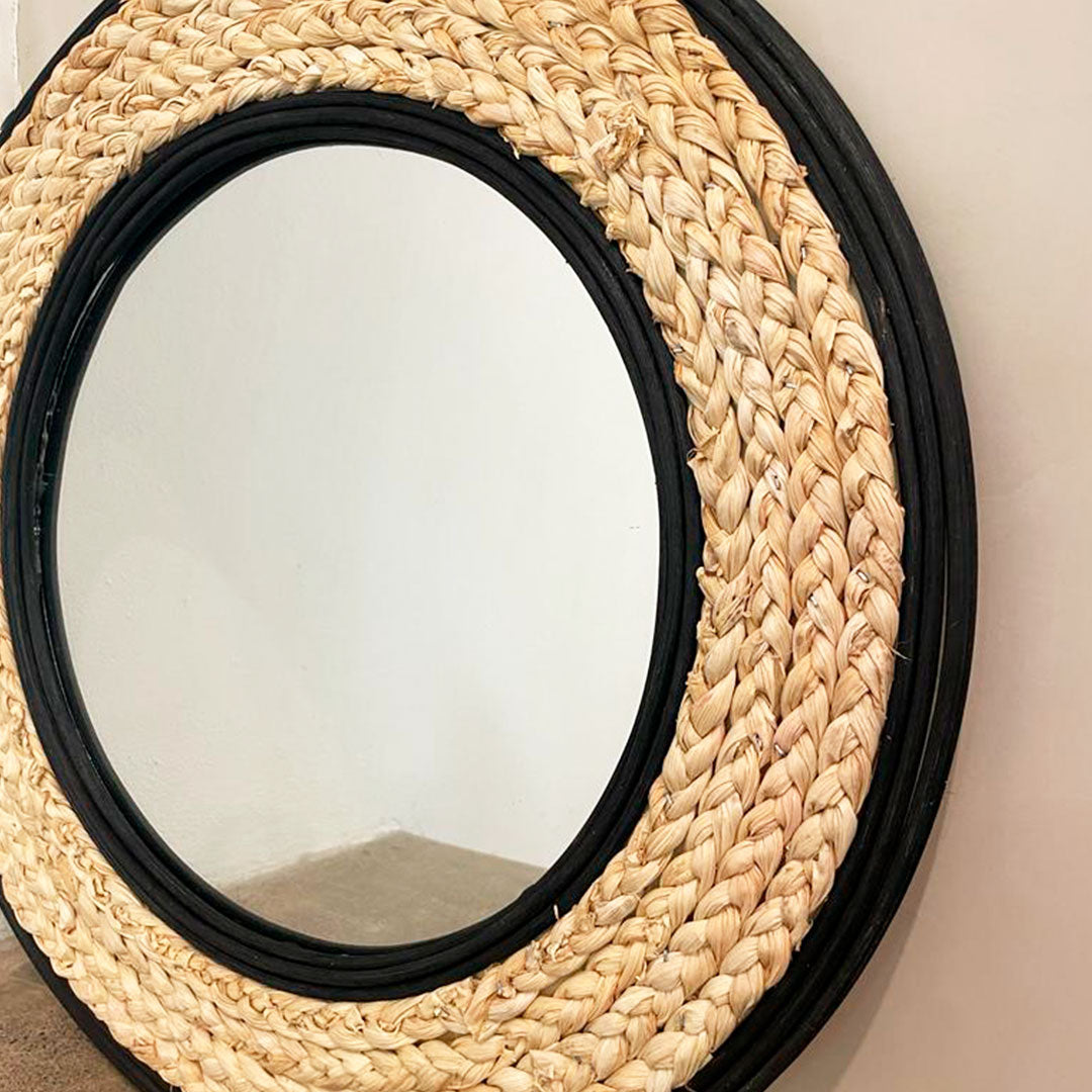 Boho Black Mirror 51 cm