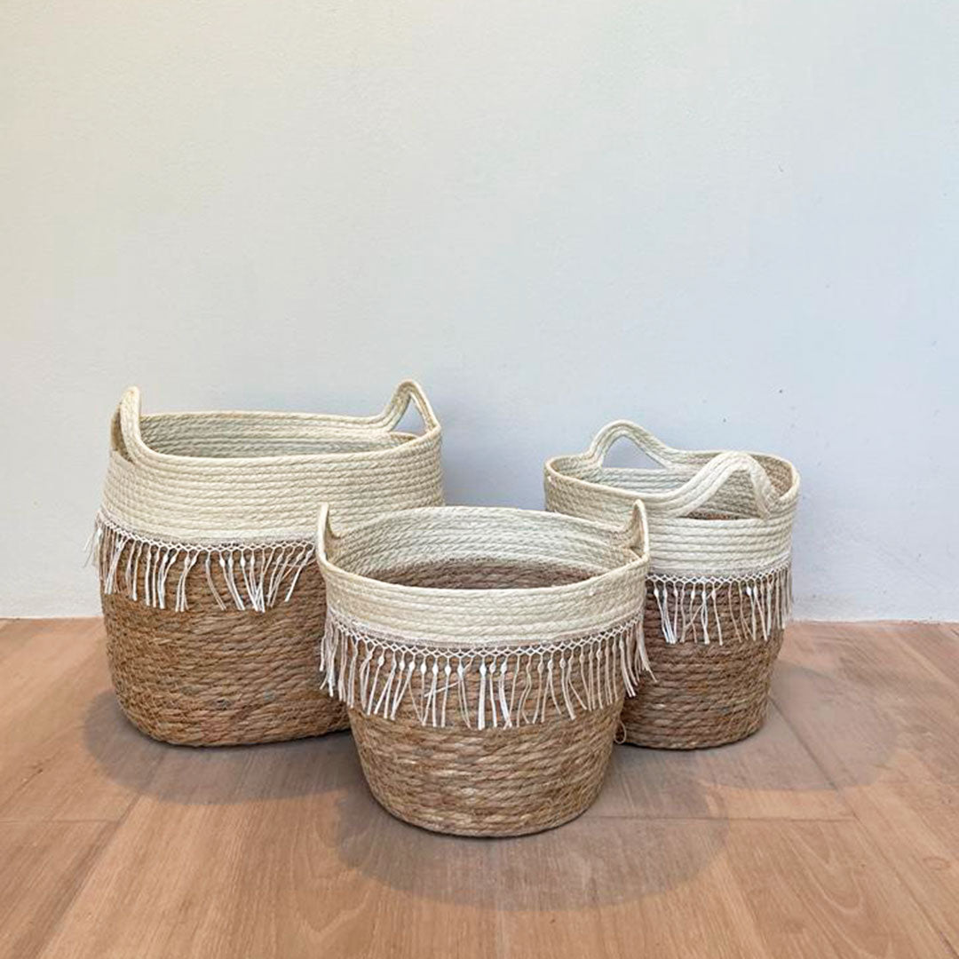 Boho two-tone basket- Grande