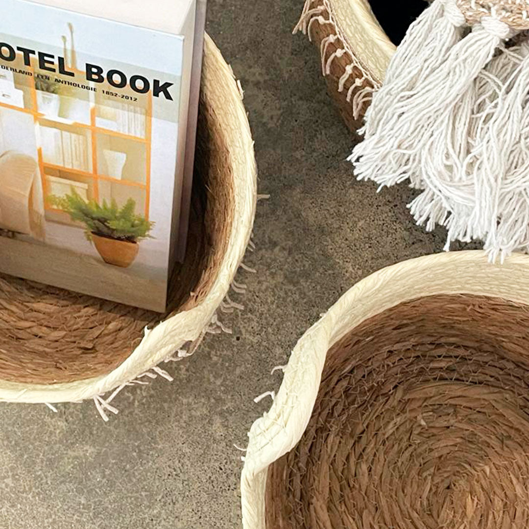 Boho two-tone basket- Mediana