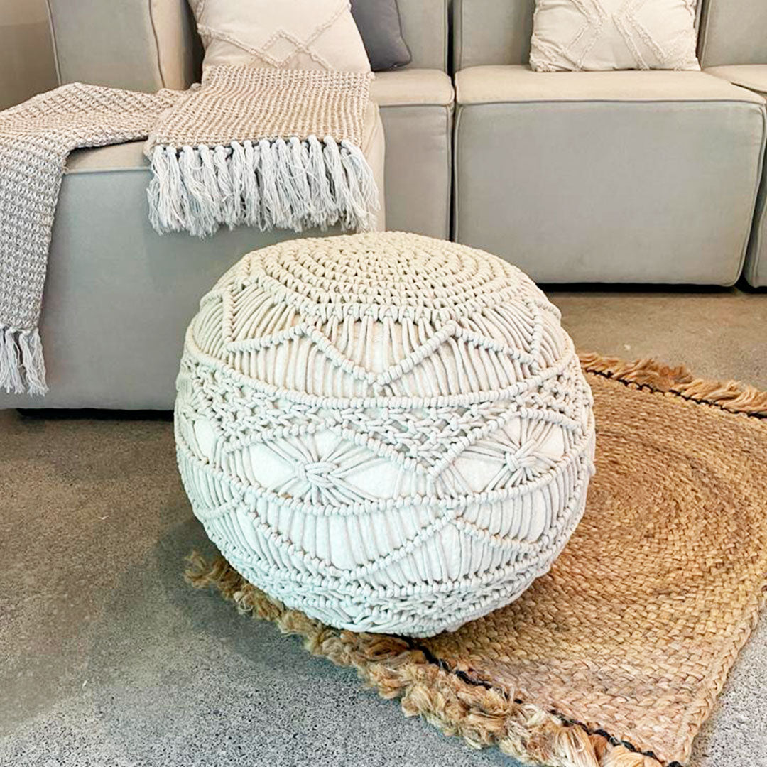 Boho Round Pouf