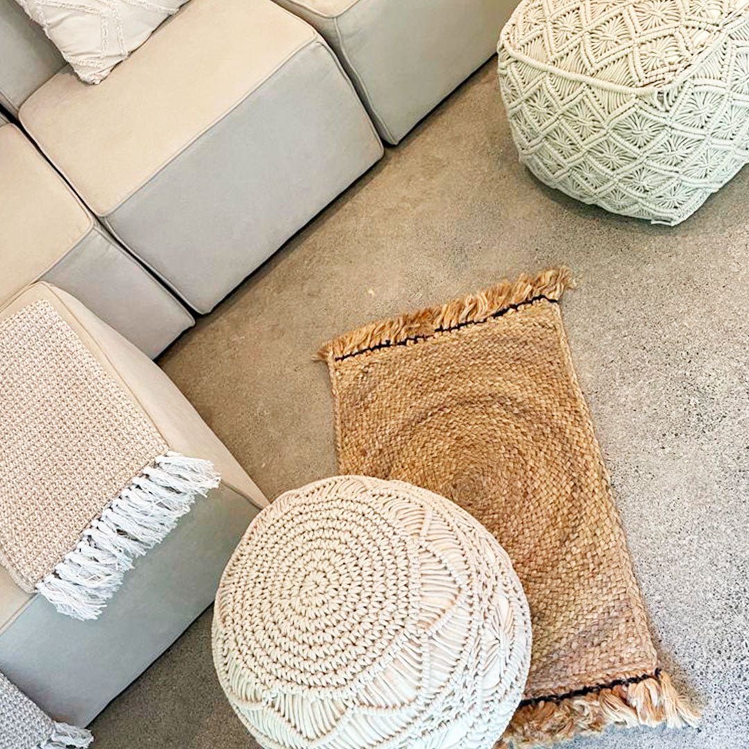 Boho Round Pouf