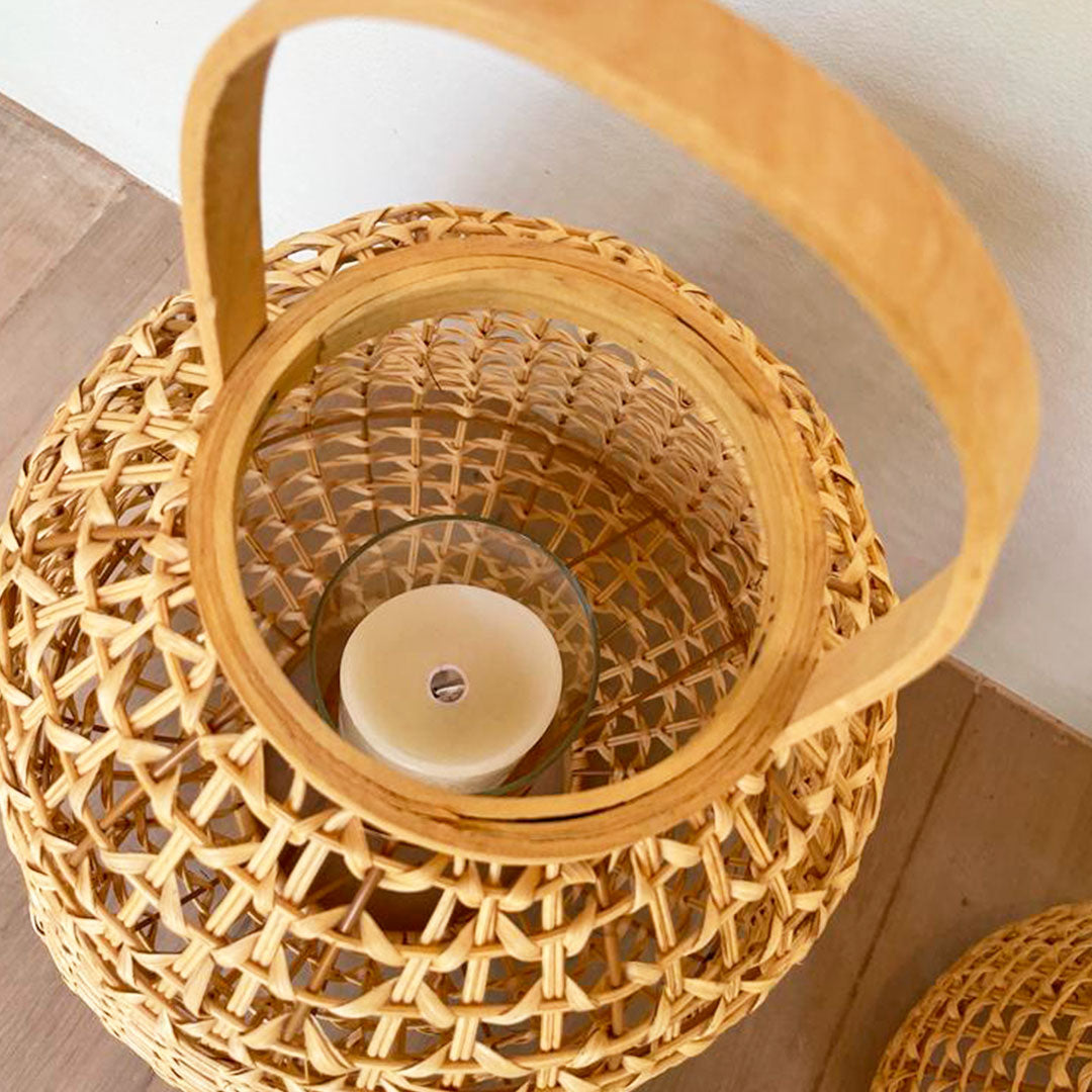 Rattan Lantern- 41 cm