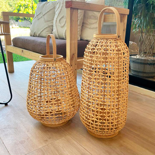 Rattan Lantern- 41 cm