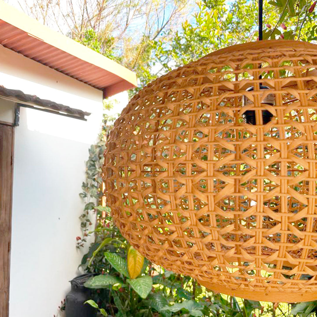 Rattan Round Lamp