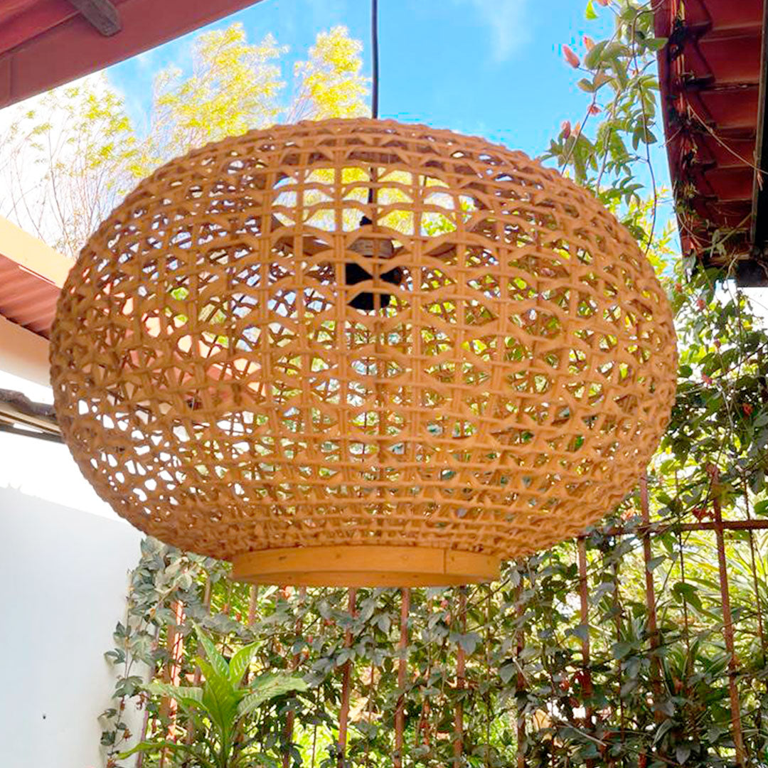 Rattan Round Lamp