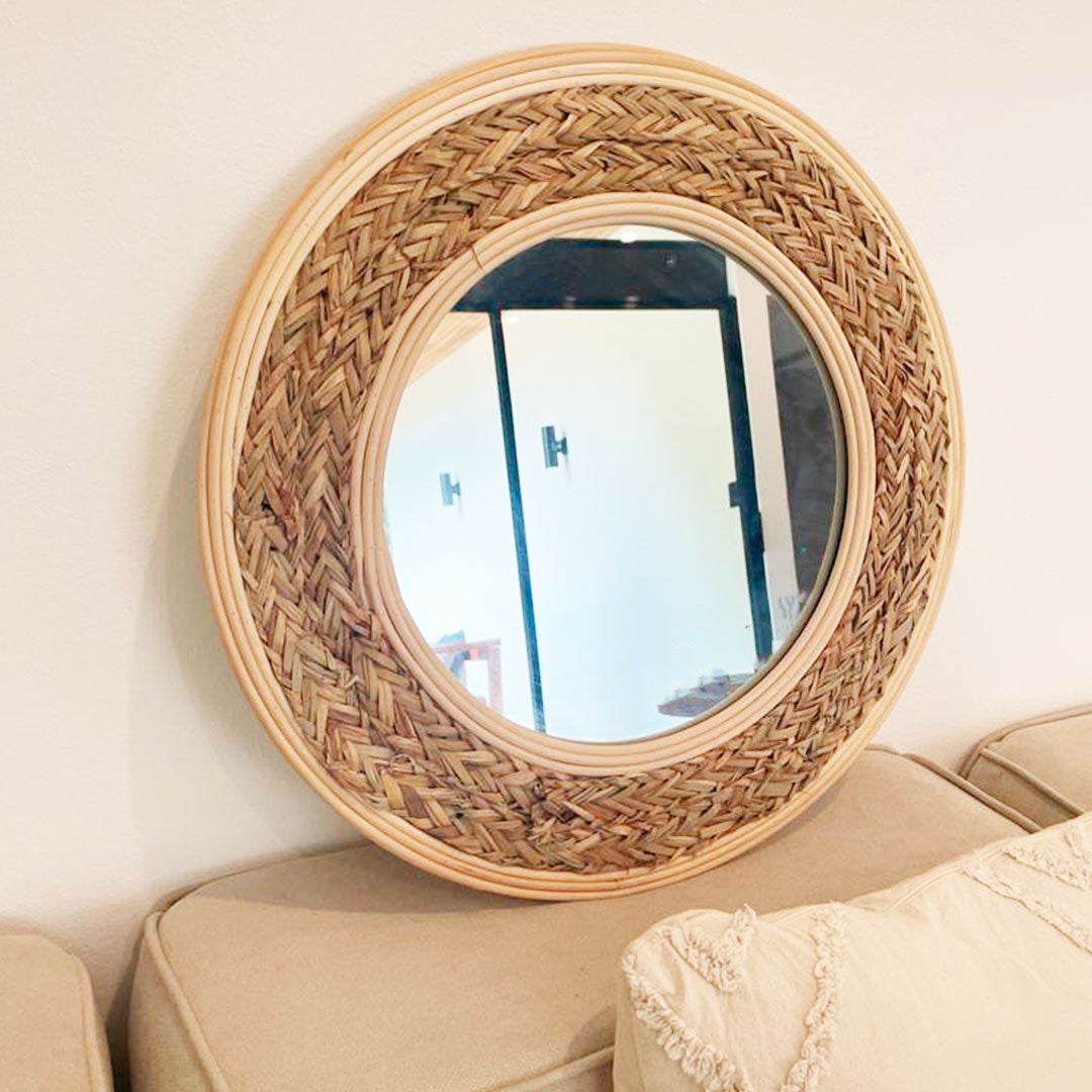 Boho Natural Mirror- 51 cm