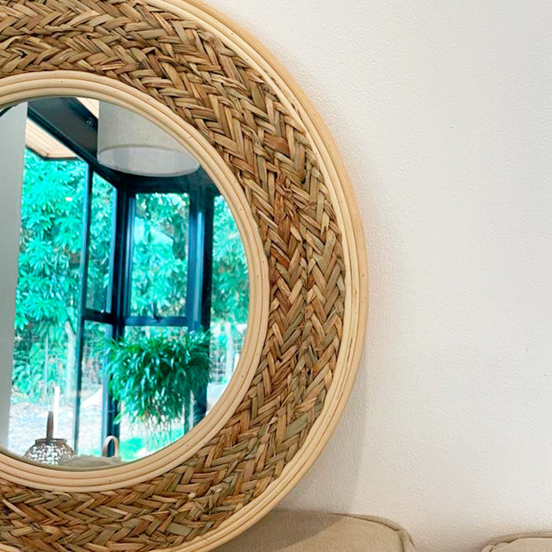 Boho Natural Mirror- 51 cm