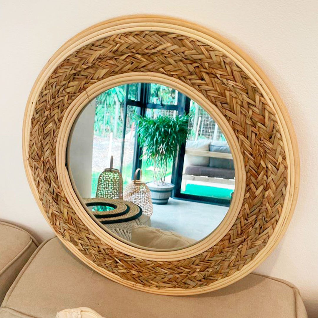 Boho Natural Mirror- 51 cm