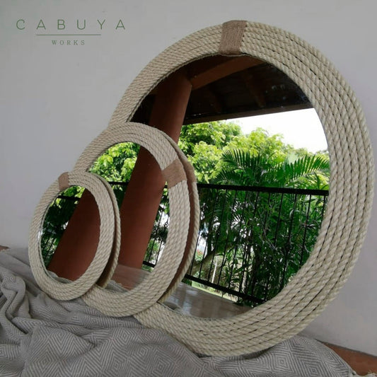 Handmade Round Mirror 90 cm