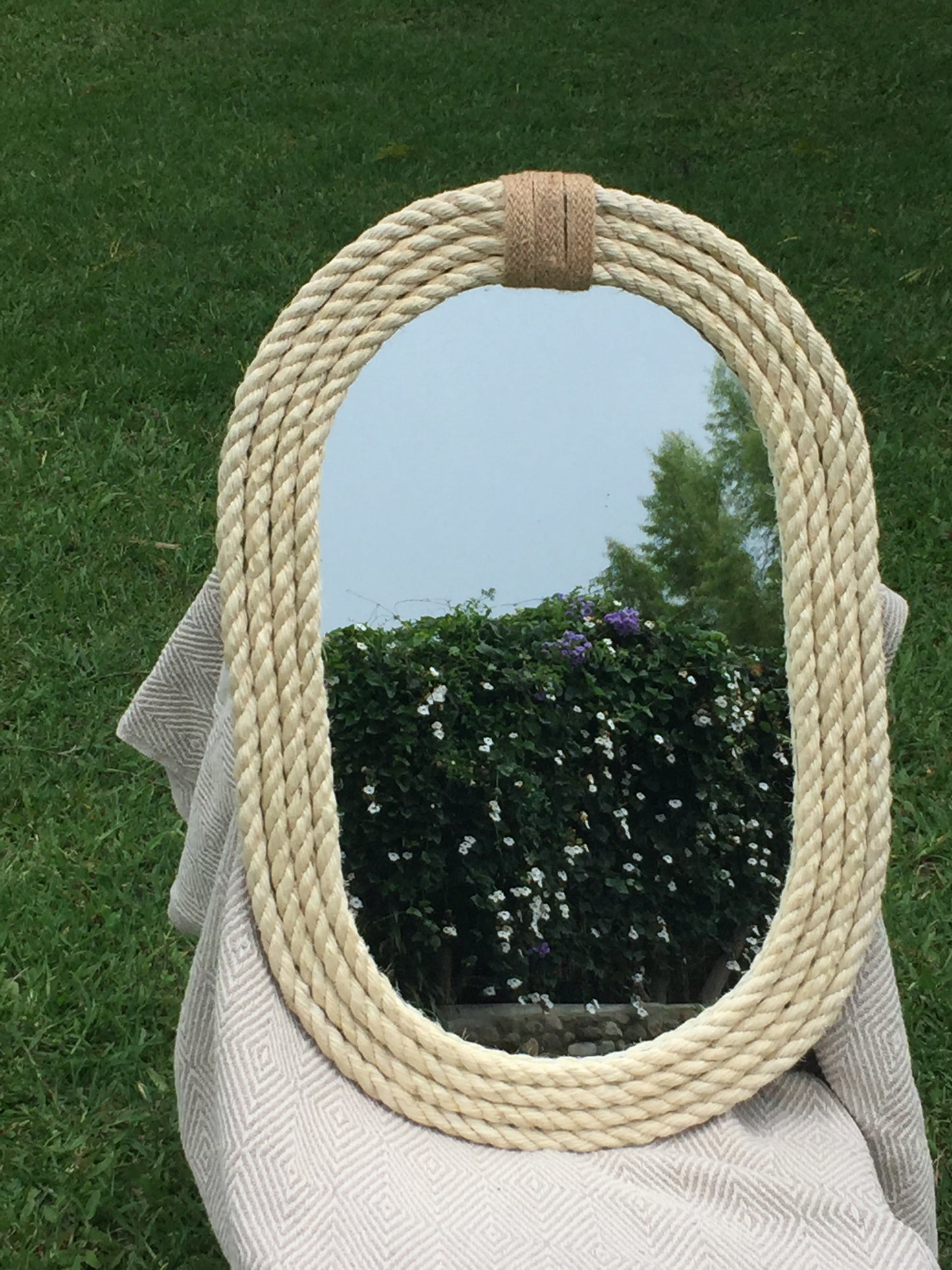 Handmade Oval Mirror 90 cm